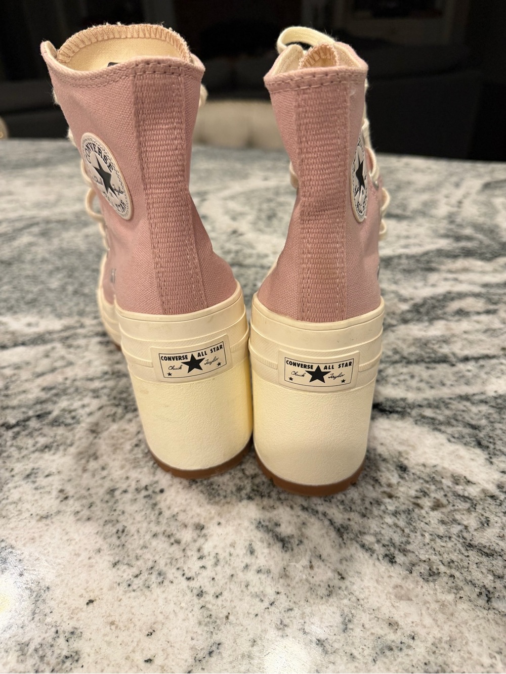 Converse Pink Platform High-Top Heeled Boots